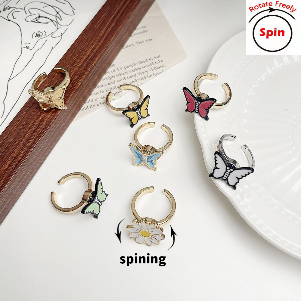 Fidget Spinner Rotatable Ring For Women